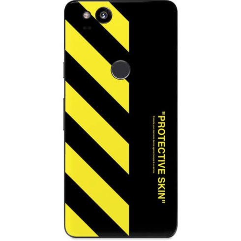 Black and Yellow Stripes Google Pixel 2 Skin